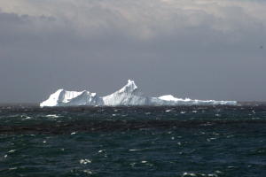 Iceberg in rough seas