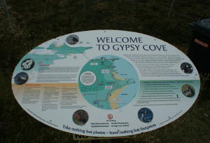 Gypsy Cove Sign