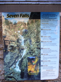 Sign for Seven Falls