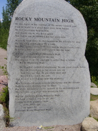Words of Song Engraved on boulder
