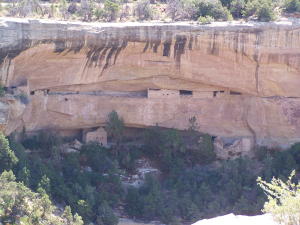 overlook of cliff dwellings