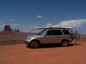 Our car in Monument Valley