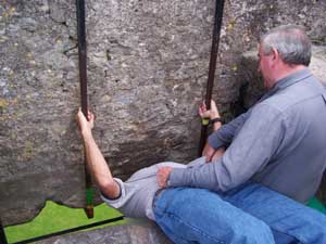 Fred kisses the Blarney Stone